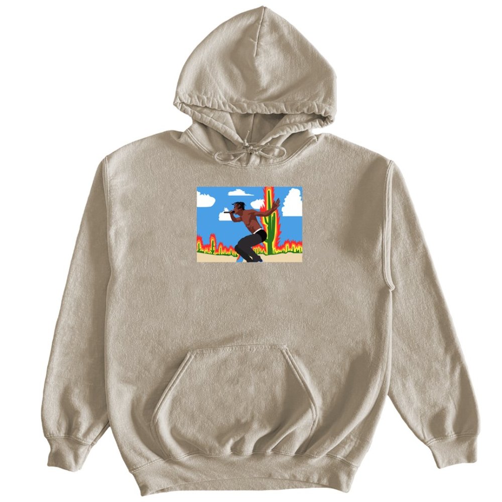 TRAVIS SCOTT “CACTUS” 10OZ MENS HEAVYWEIGHT EMBROIDERED HOODIE